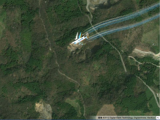 GoogleMapに写った飛行機 ２